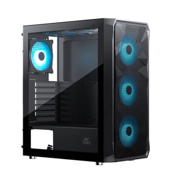 Ant Esports ICE-112 Auto RGB Black Mid Tower Cabinet